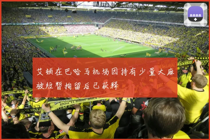 艾顿在巴哈马机场因持有少量大麻被短暂拘留后已获释